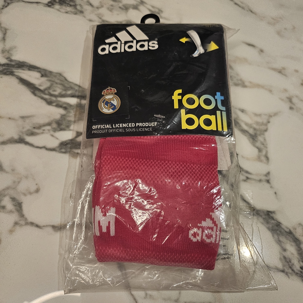 Adidas Pink and White Real Madrid Soccer Socks